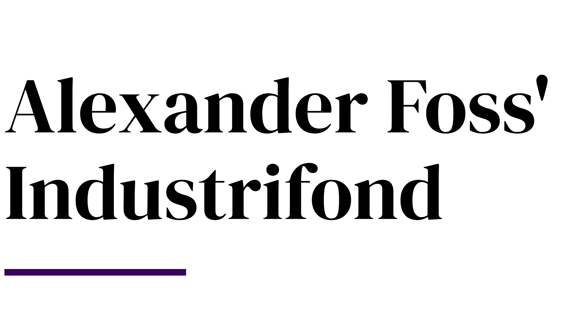 Alexander Foss Industrifond logo